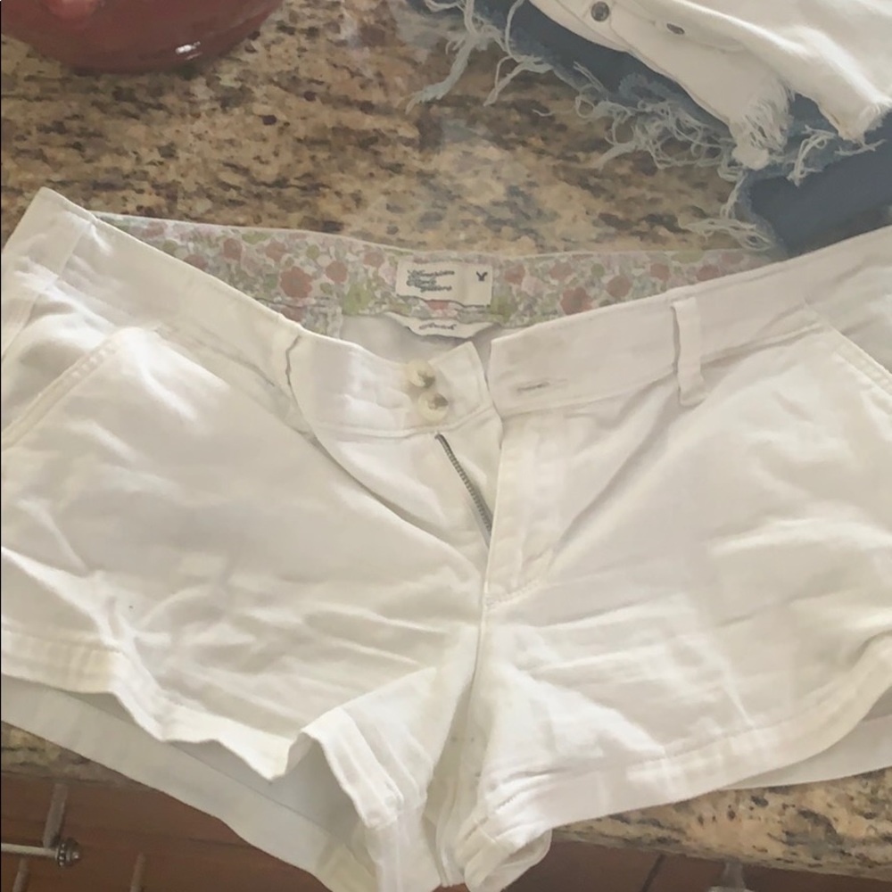 White Cargo Shorts